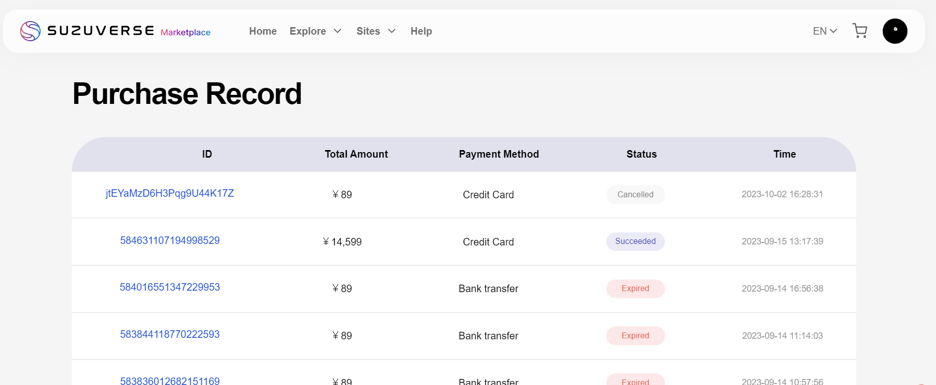 How to check my order history? Suzuverse Help center