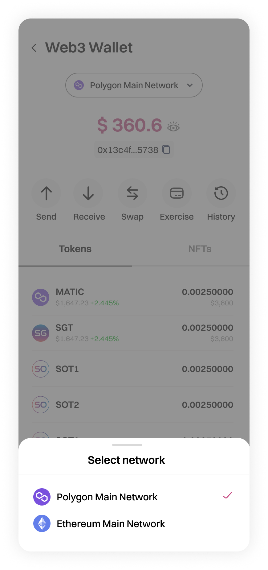 1. Wallet home - Polygon network.png